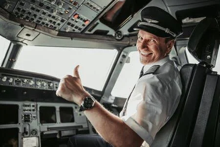 Italian police certificate document for airline pilot.